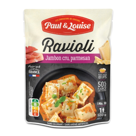 Plats Cuisinés Ravioli Jambon Parmesan PAUL & LOUISE