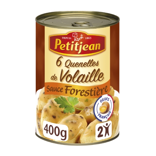 Plat Cuisiné Quenelles de Volaille Sauce Forestière PETIT JEAN