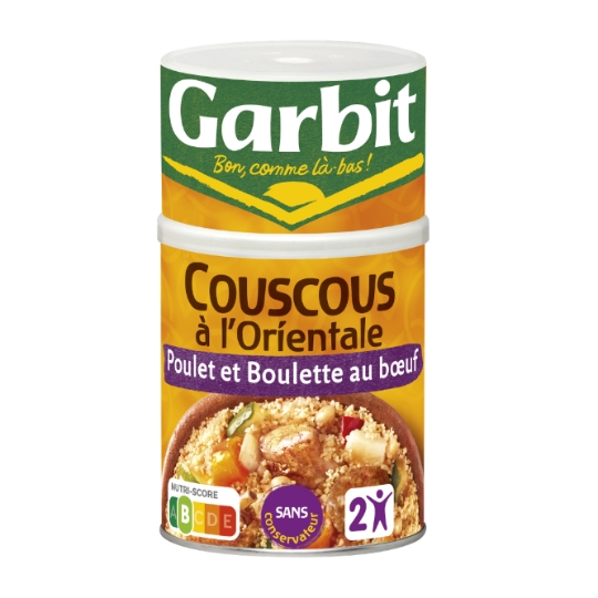 Plat familial Couscous Poulet Bœuf GARBIT