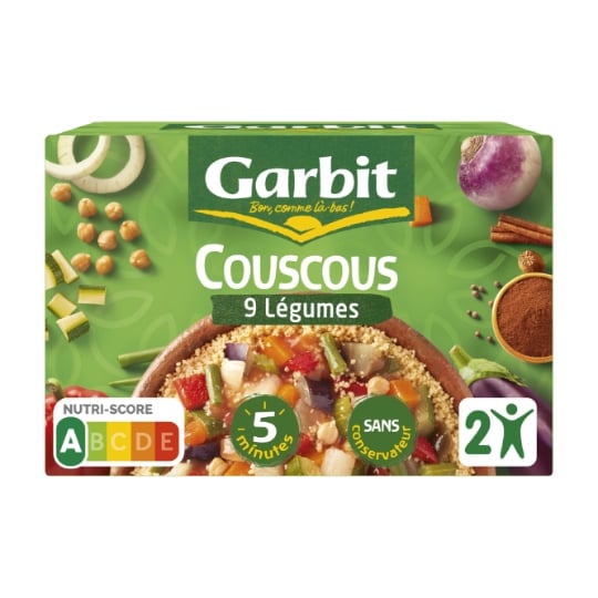 Plat familial Couscous aux 9 Légumes GARBIT