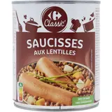Lentilles aux saucisses CARREFOUR CLASSIC'
