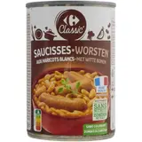 Plat cuisiné saucisses haricots blancs CARREFOUR CLASSIC'