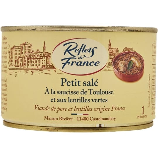 Plat cuisiné petit salé lentilles REFLETS DE FRANCE