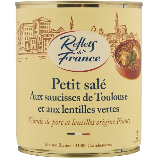 Plat cuisiné petit salé lentilles REFLETS DE FRANCE