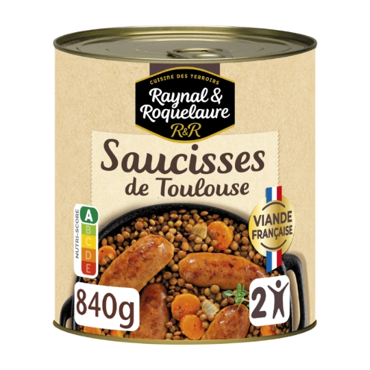 Plat familial Saucisses de Toulouse RAYNAL ET ROQUELAURE