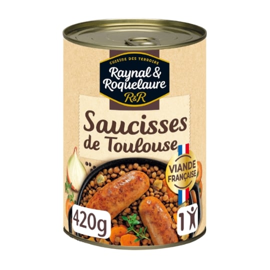 Plat Individuel Saucisses de Toulouse RAYNAL ET ROQUELAURE