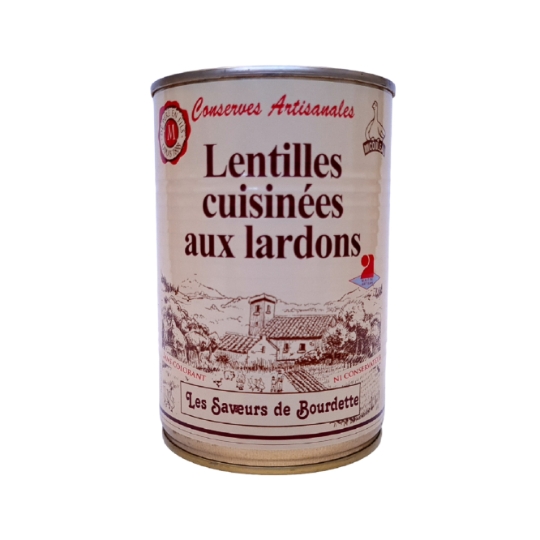 Lentilles Cuisinées aux Lardons SAVEURS DE BOURDETTE