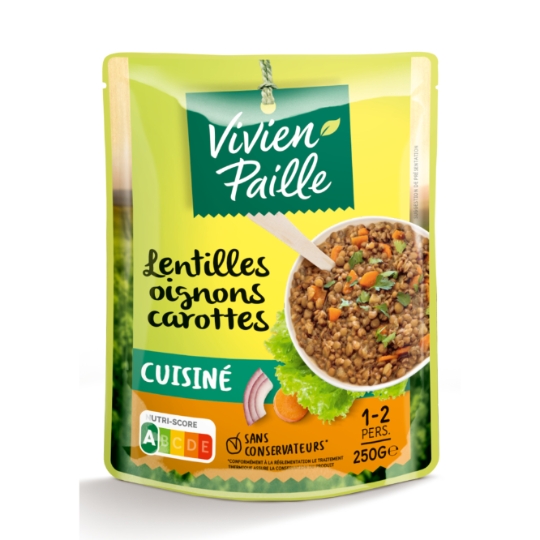Lentilles Oignons Carottes Cuisinés VIVIEN PAILLE