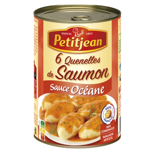 Plat Cuisiné Quenelles de Saumon Sauce Océane PETIT JEAN