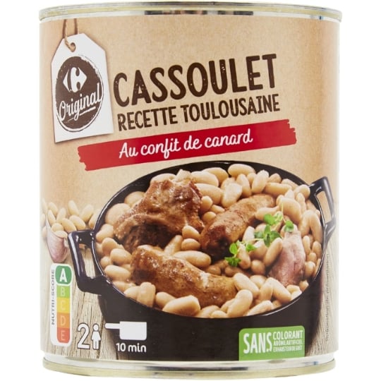 Plat cuisiné cassoulet toulousain CARREFOUR ORIGINAL