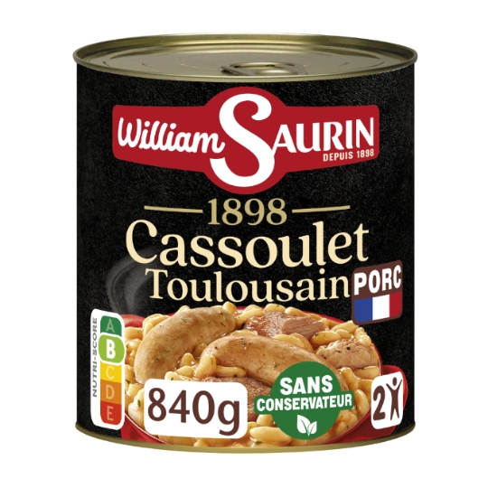 Plat familial Cassoulet Toulousain WILLIAM SAURIN