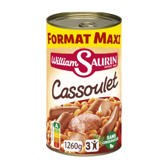 Plat familial Cassoulet Mitonné WILLIAM SAURIN