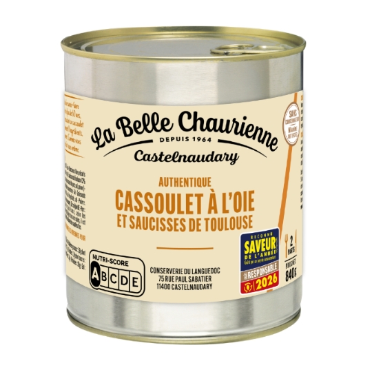 Plat cuisiné cassoulet au confit d'oie LA BELLE CHAURIENNE