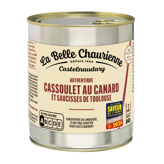 Plat cuisiné cassoulet au canard LA BELLE CHAURIENNE