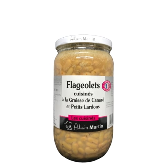 Plat cuisiné Flageolets à la graisse de canard et petits lardons ALAIN MARTIN