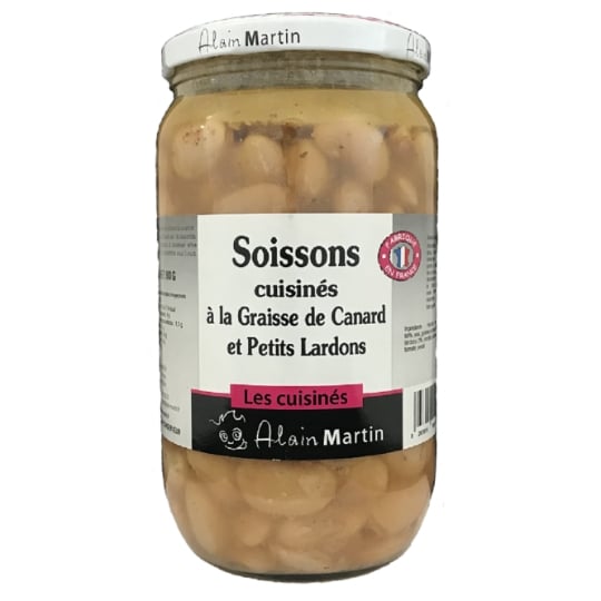 Plat cuisiné Soissons à la graisse de canard et petits lardons  ALAIN MARTIN