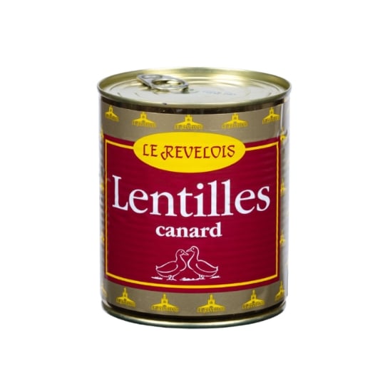 Lentilles cuisinés confit canard LE REVELOIS