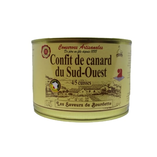 Confit de canard du Sud Ouest 4/5 cuisses LES SAVEURS DE BOURDETTE