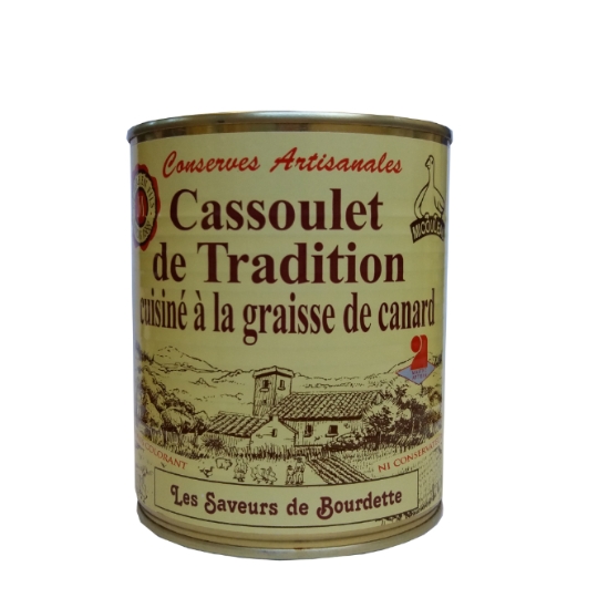 Cassoulet de Tradition Cuisiné à la Graisse de Canard SAVEURS DE BOURDETTE