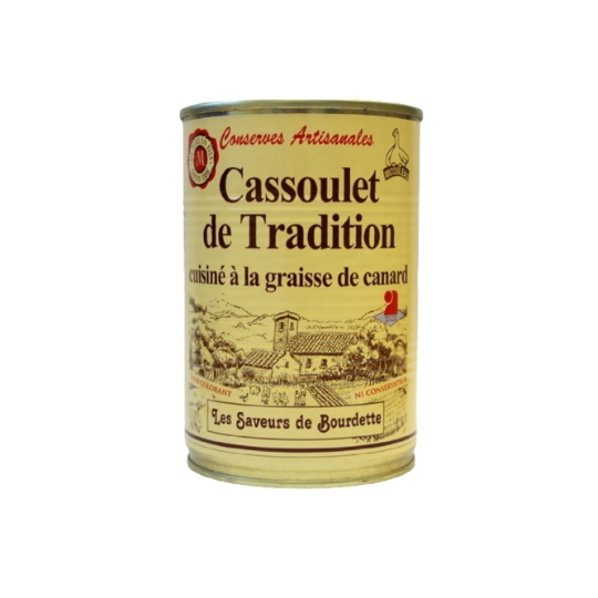 Cassoulet de Tradition Cuisiné à la Graisse de Canard SAVEURS DE BOURDETTE