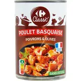Plat cuisiné poulet basquaise CARREFOUR CLASSIC'