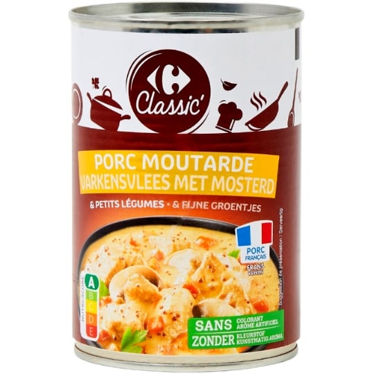 Plat cuisiné Porc moutarde CARREFOUR CLASSIC'
