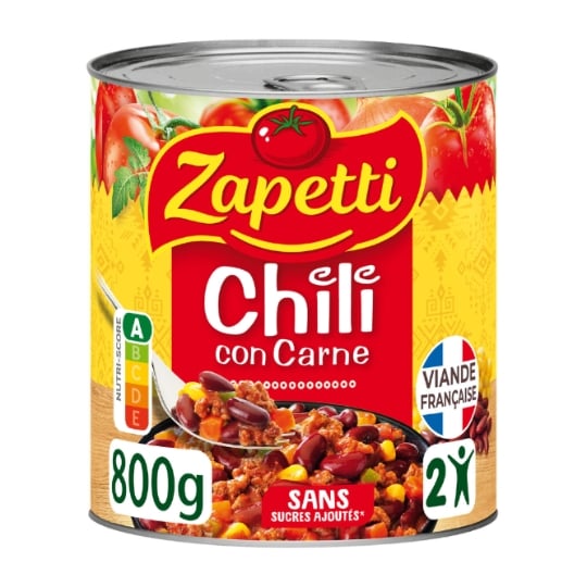 Plat familial Chili Con Carne Bœuf ZAPETTI