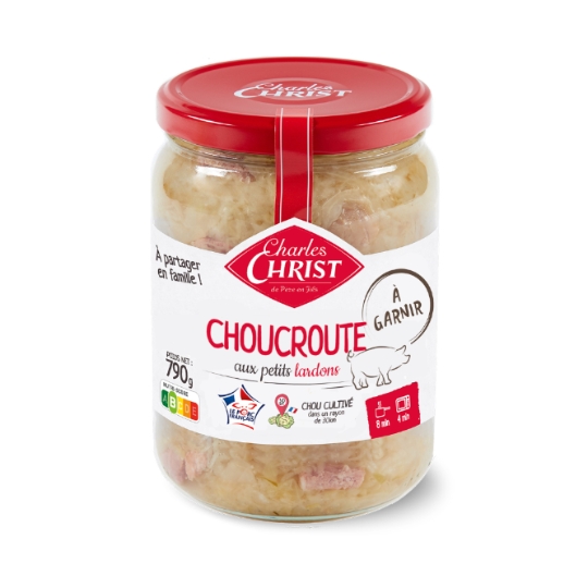 Plats cuisinés choucroute lardons Riesling CHARLES CHRIST