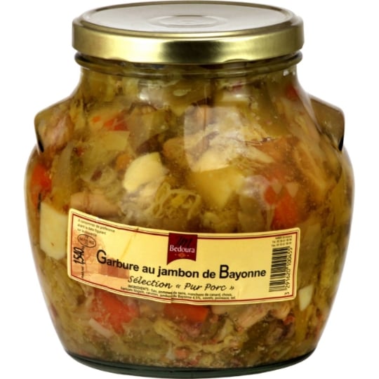 Plat cuisiné garbure jambon Bayonne JM BEDOURA