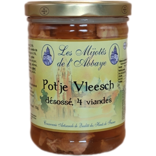 Plat Cuisiné Pot'Je Vleesch Désossé Aux 4 Viandes LES MIJOTES DE L'ABBAYE