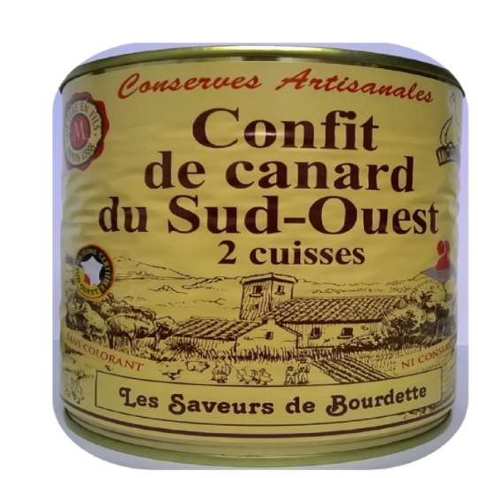 Confit de canard du Sud Ouest (2 cuisses) LES SAVEURS DE BOURDETTE