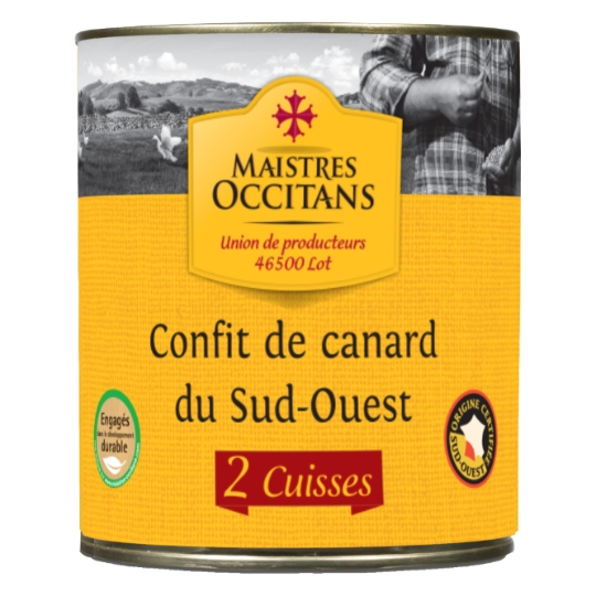 Confit de Canard Du Sud-Ouest 2 Cuisses MAISTRES OCCITANS
