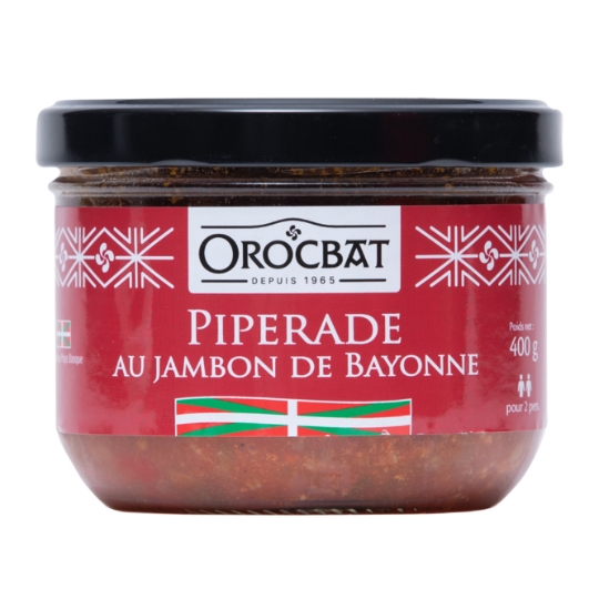 Plat cuisiné Piperade au jambon de Bayonne OROCBAT