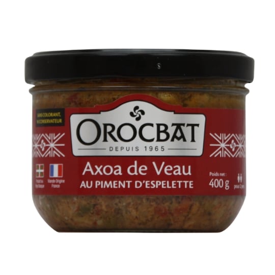 Plat cuisiné Axoa de veau Espelette OROCBAT