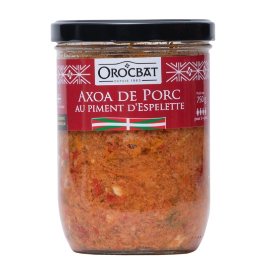 Plat cuisiné Axoa de porc Espelette OROCBAT