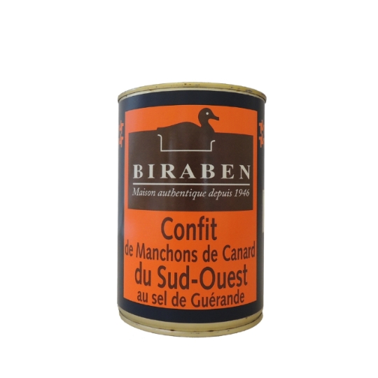 Confit de Manchons de Canard du Sud-Ouest au Sel de Guérande SAS BIRABEN