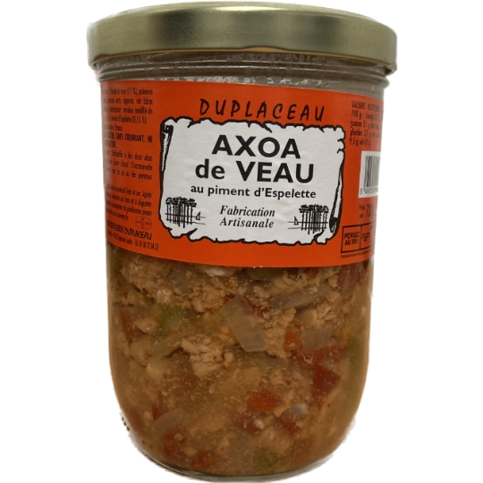 Plat cuisiné Axoa de veau