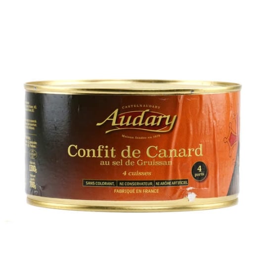 Confit De Canard Au Sel De Gruissan - Boîte De 4 Cuisses (1300g) AUDARY CASTELNAUDARY