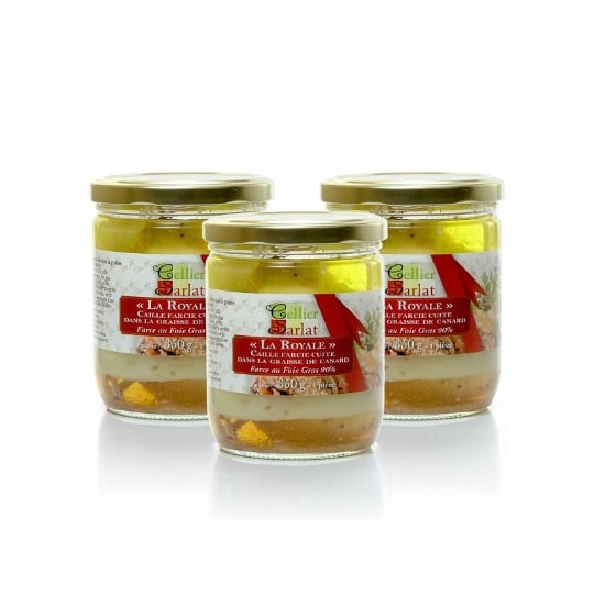Lot De 3 Cailles Confite Farce Royale Au Foie Gras, 3x350g CELLIER DU PÃ‰RIGORD