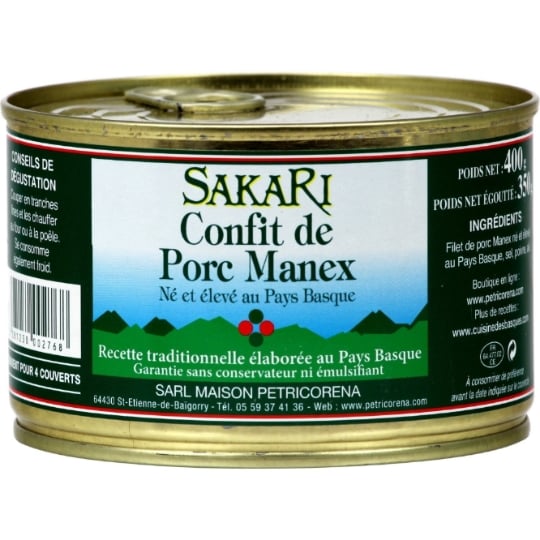 Confit de porc Manex SAKARI SAKARI