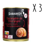 Sabarot - Lot 3 X Escargots De Bourgogne 10 Douzaines - Conserve 465g SABAROT