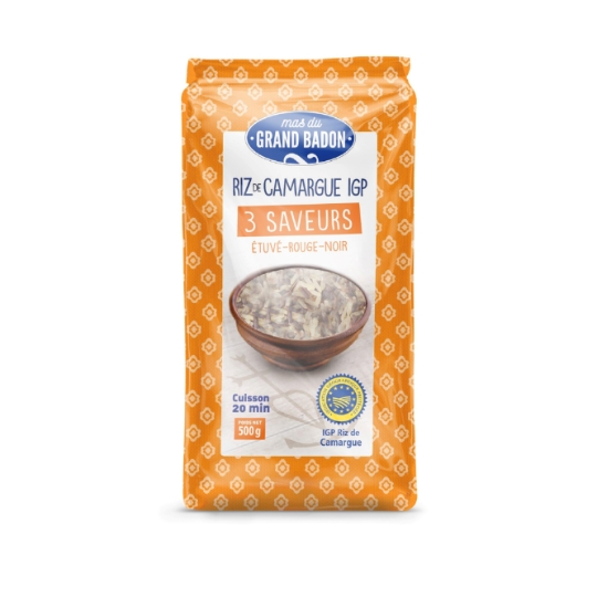 Riz De Camargue IGP 3 Saveur Etuvé-Rouge-Noir GRAND BADON