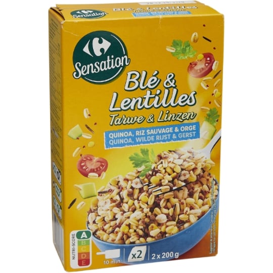 Mélange Céréales Blé, Lentilles, Quinoa, Riz, Orge CARREFOUR