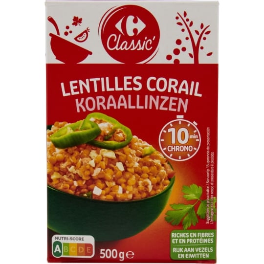 Lentilles Corail CARREFOUR CLASSIC'