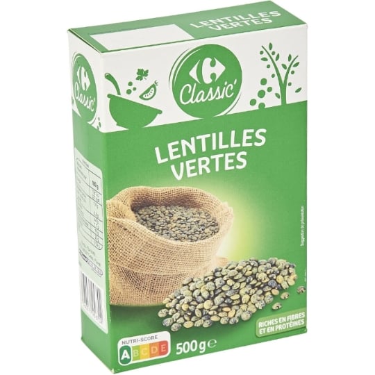 Lentilles Vertes CARREFOUR CLASSIC'