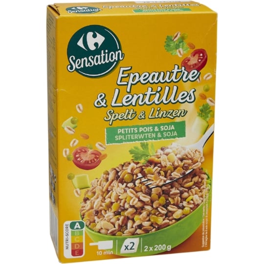 Mélange Céréales Épeautre et Lentilles CARREFOUR SENSATION