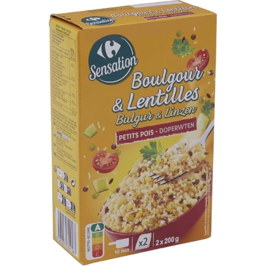 Mélange Céréales Boulgour Lentilles Petits Pois CARREFOUR SENSATION