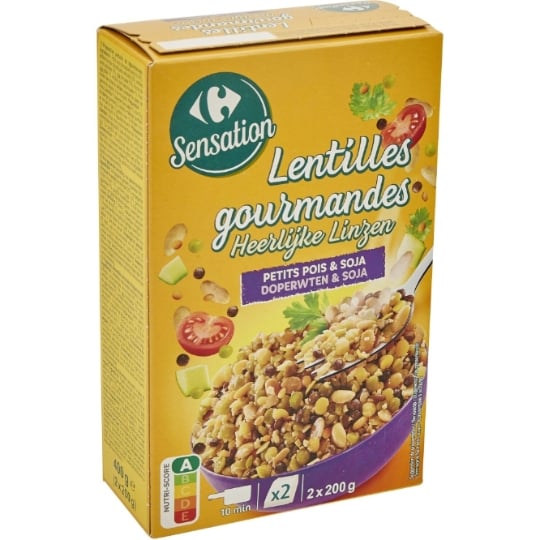 Mélange Céréales Lentilles Petits Pois et Soja 7min CARREFOUR SENSATION