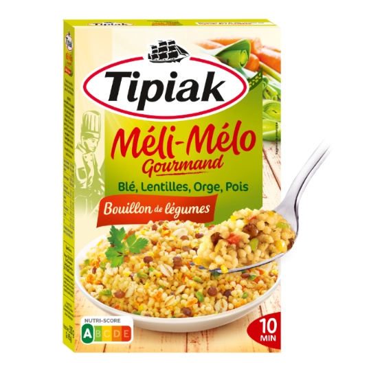 Mélange Céréales Blé et Légumes Secs 7min TIPIAK