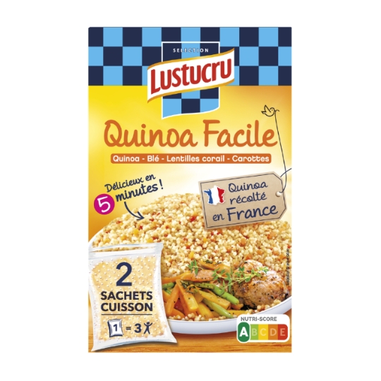 Quinoa Blé Lentilles Corail et Carottes 5min LUSTUCRU